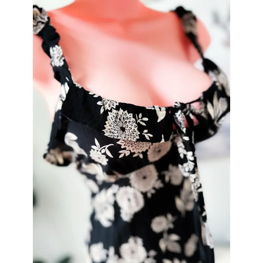Moonlit Petals & Meadow Dreams blooming cottagecore romance floral boho dress